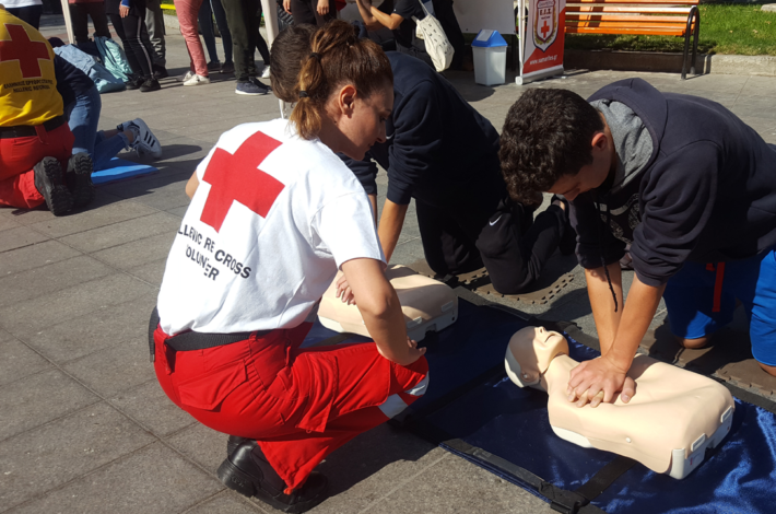 Taking Red Cross First Aid CPR Training
